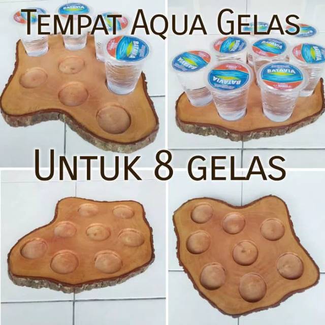 Nampan/ tray/ 8 gelas/ tatakan aqua gelas/ nampan minuman gelas