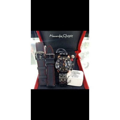 Jam Pria Alexandre Christie AC6163 & AC 6163 Original Resmi Set Kulit
