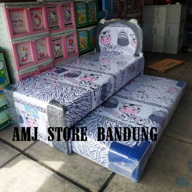 Kasur spring bed Atas bawah sorong 2 in 1 Murah Ukuran 100x200/120x200