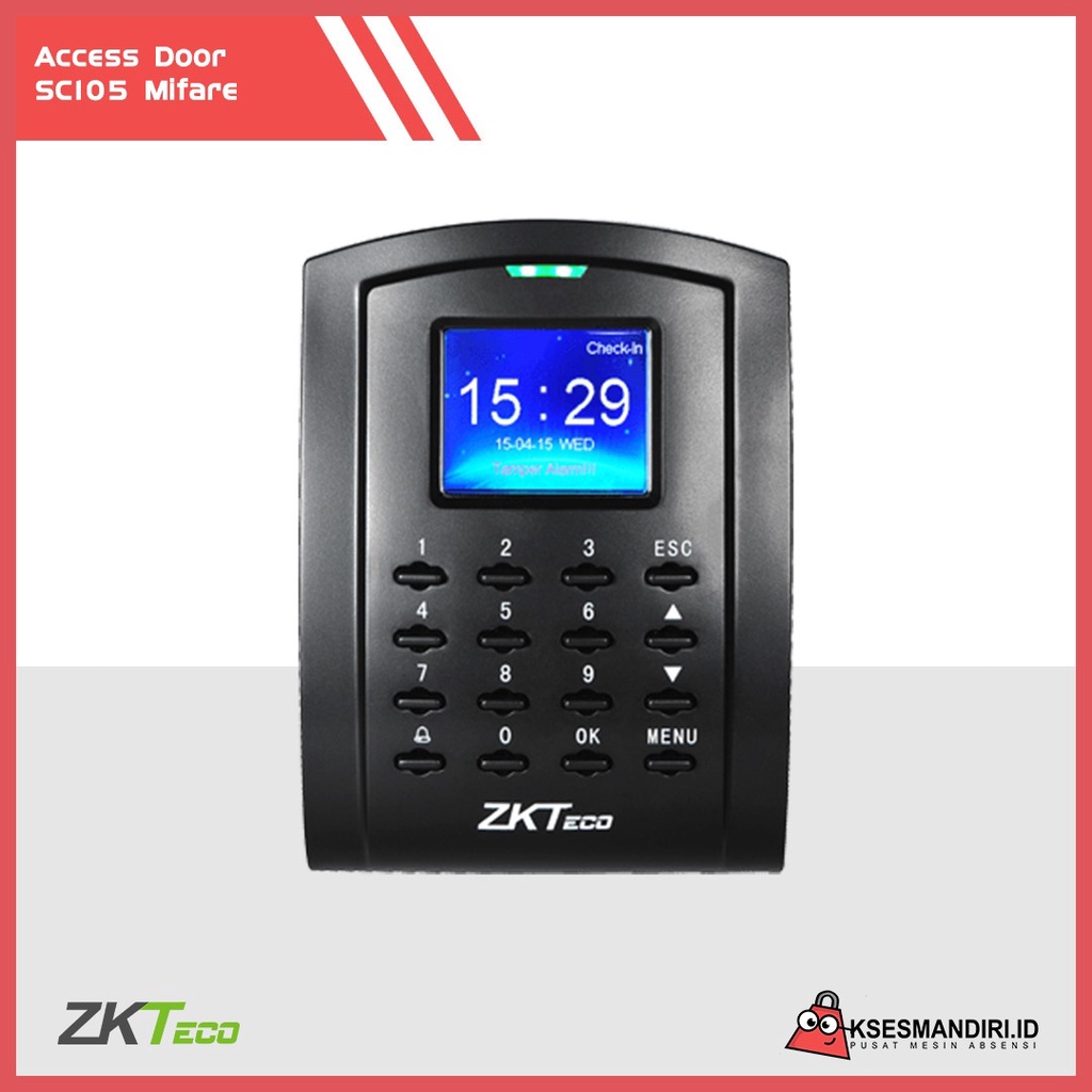 Mesin Access Control ZKTECO SC105 Mifare 13,56 Mhz