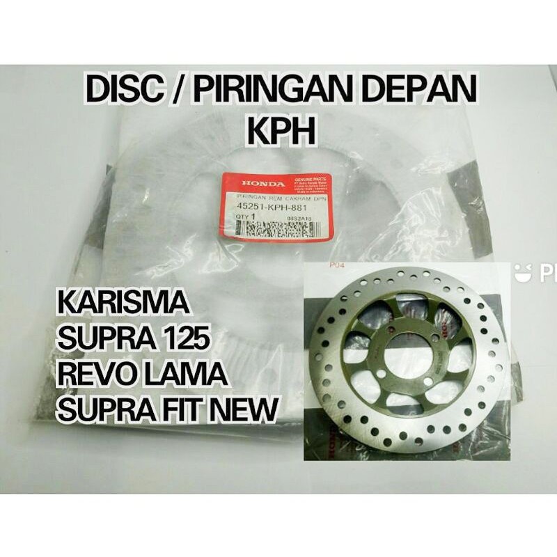 Piringan Depan HONDA REVO ABS ABSOLUTE BLADE SUPRA 125 HELM IN FI KARISMA FIT X NEW disc cakram