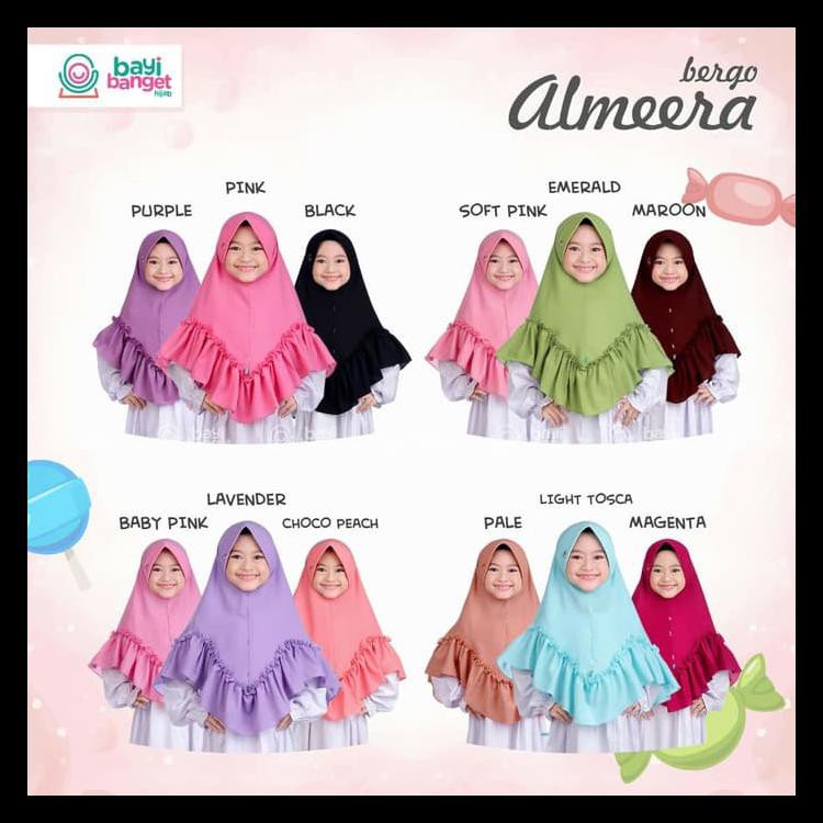 Berkualitas Jilbab Instan Bergo Anak Perempuan Pet Antem Busa Original Bbh -