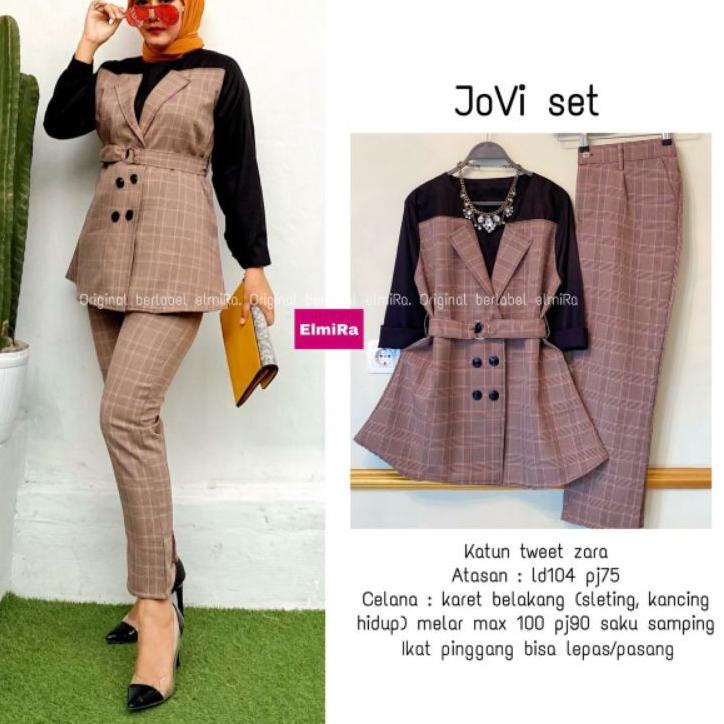 ☼ SETELAN BAJU KANTOR JOVI SET ONE SET / LESTI BY UNIQUE ➠
