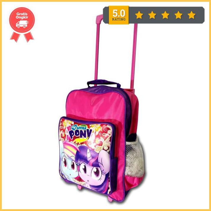 Tas Troli Anak Paud Trolly Anak Tas Roda Anak + Kuda Poni Jneny789