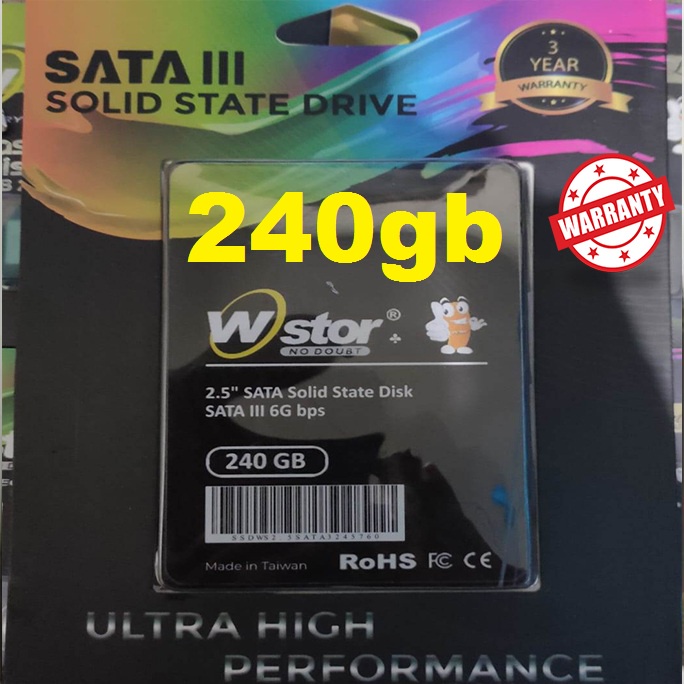 SSD SATA 2.5” SATA III 120gb / 240gb / 480gb / 1tb WSTOR