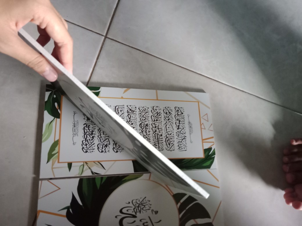 Wooden Projects Kaligrafi Hiasan Pajangan Dinding Rumah Lafadz Allah Muhammad Tropical Series - Pzl