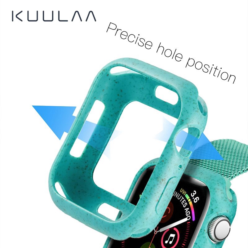 

KUULAA Casing Pelindung Bumper Bahan TPU Transparan untuk Apple Watch Seri 5 / 4 / 3 / 2 / 1