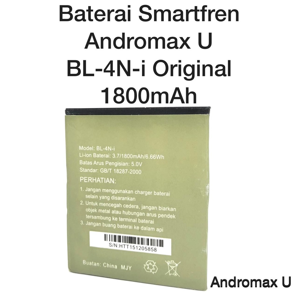 Baterai Smartfren Andromax U BL4Ni Original OEM Battery non packing