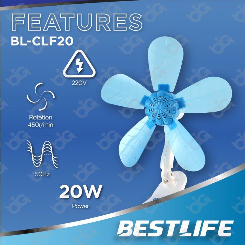 MINI CLIP FAN 20 WATT BESTLIFE BL-CLF-20