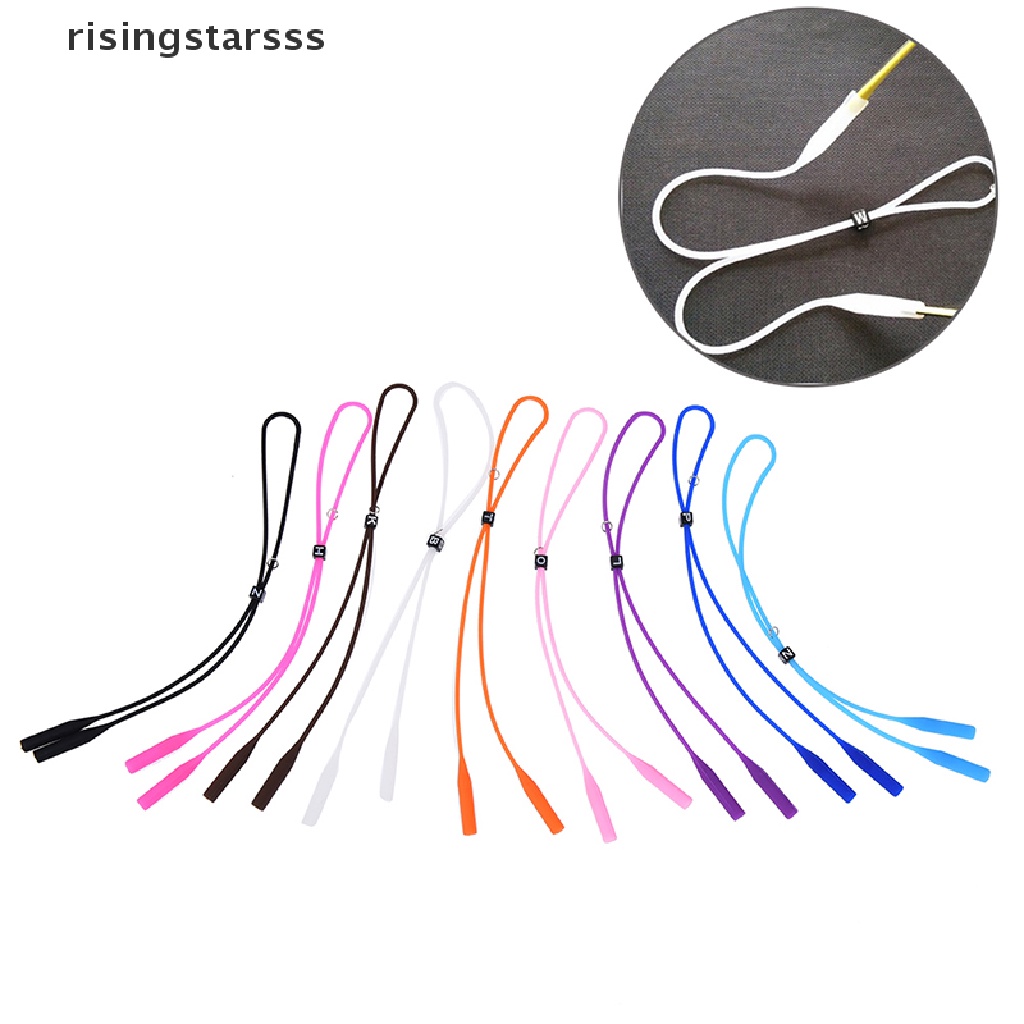 Rsid Span-new 1pc Tali Kacamata Silikon anti slip Elastis Tinggi lanyard holder string rope