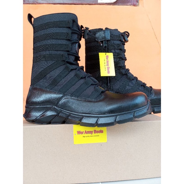 Sepatu PDL TNI POLRI Security Dishub Model Ninja SFB Super duper Ringan SOL Phylon Sport ( Gabus TPR kuat)