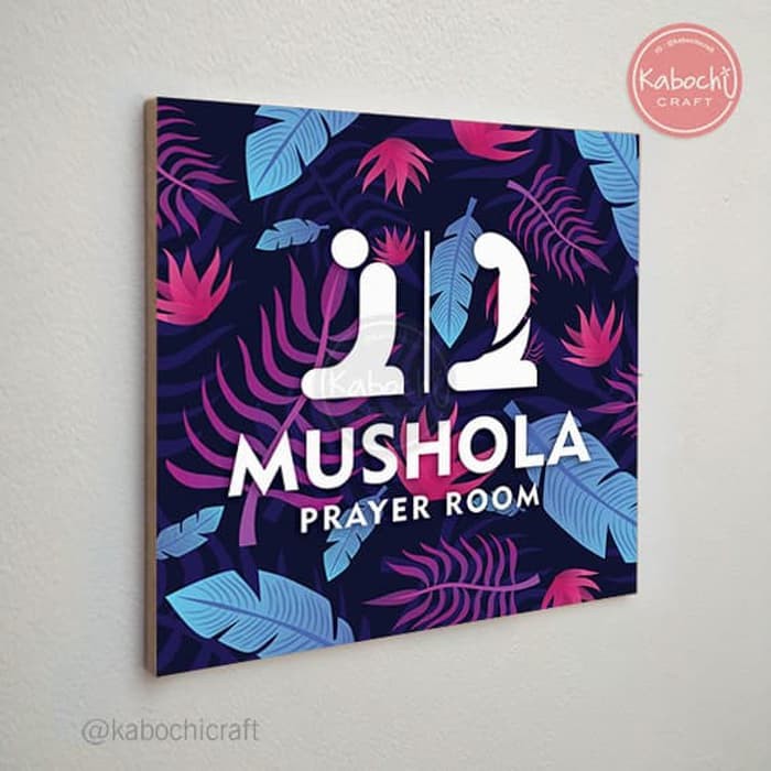 Kabochi Craft Hiasan  Dinding  Wall Decor Sign Mushola  