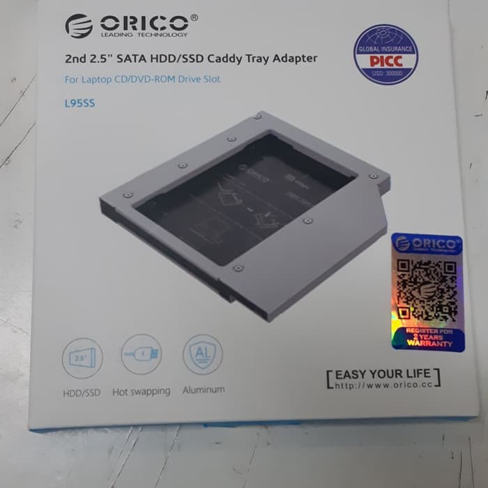 Orico HDD Caddy 9.5mm SATA Slim Harddisk Caddy Internal - L95SS