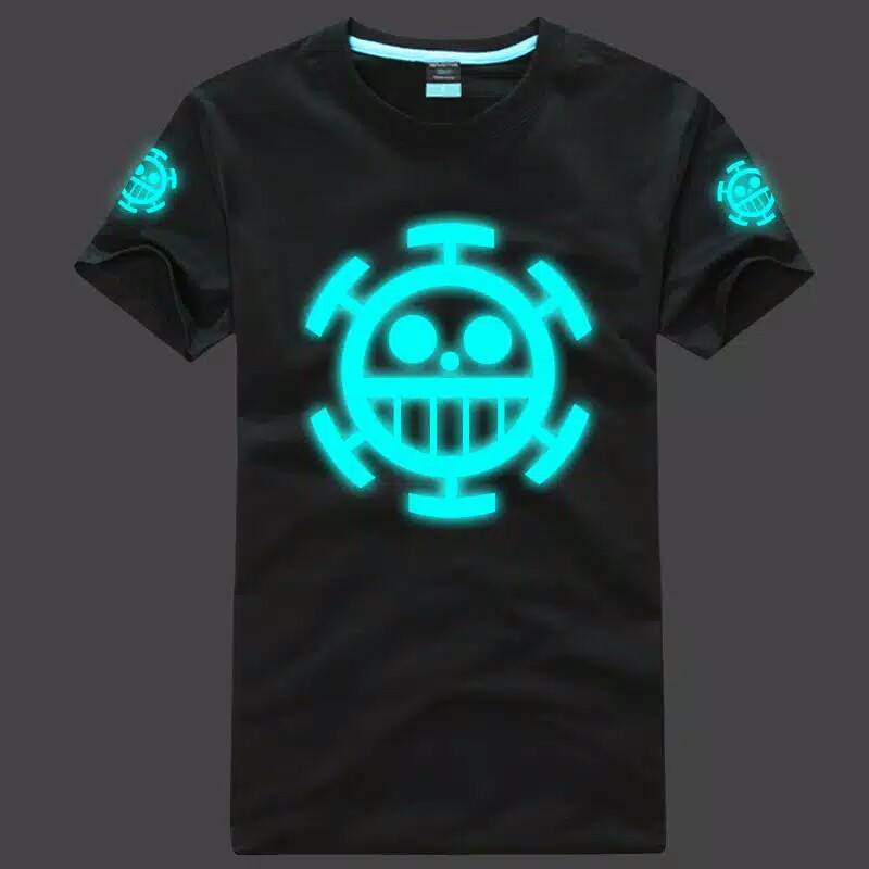 kaos distro one piece law glow in the dark