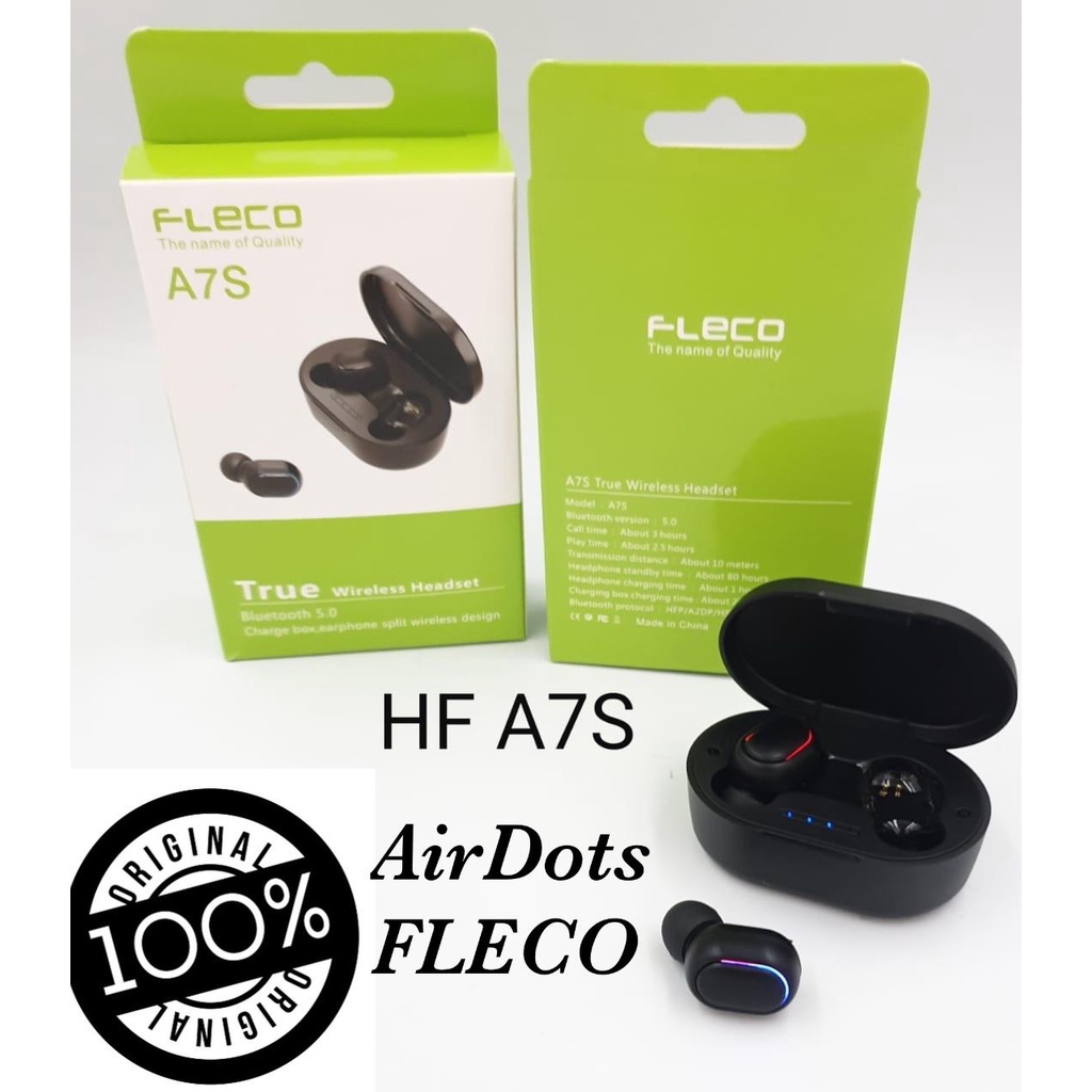 FLECO A7S BLUETOOTH EARPHONE WIRELESS HEADSET MAGNET EARBUDS WITH MICPHONE STEREO BLUETOOTH EARPIECE original