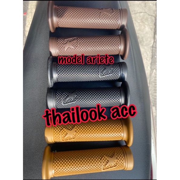 Handgrip Wajik Kaze Kawasaki Import Model Ariete Hitam Coklat Klasik Caferacer Japstyle Vespa W175 diamond custom GRIP