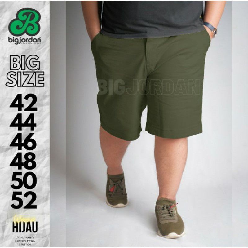 Celena Chino Pendek Pria Big Size xxxl xxxxl xxxxxl  Big Jordan Jumbo Big Size 52 50 48 46 44 42