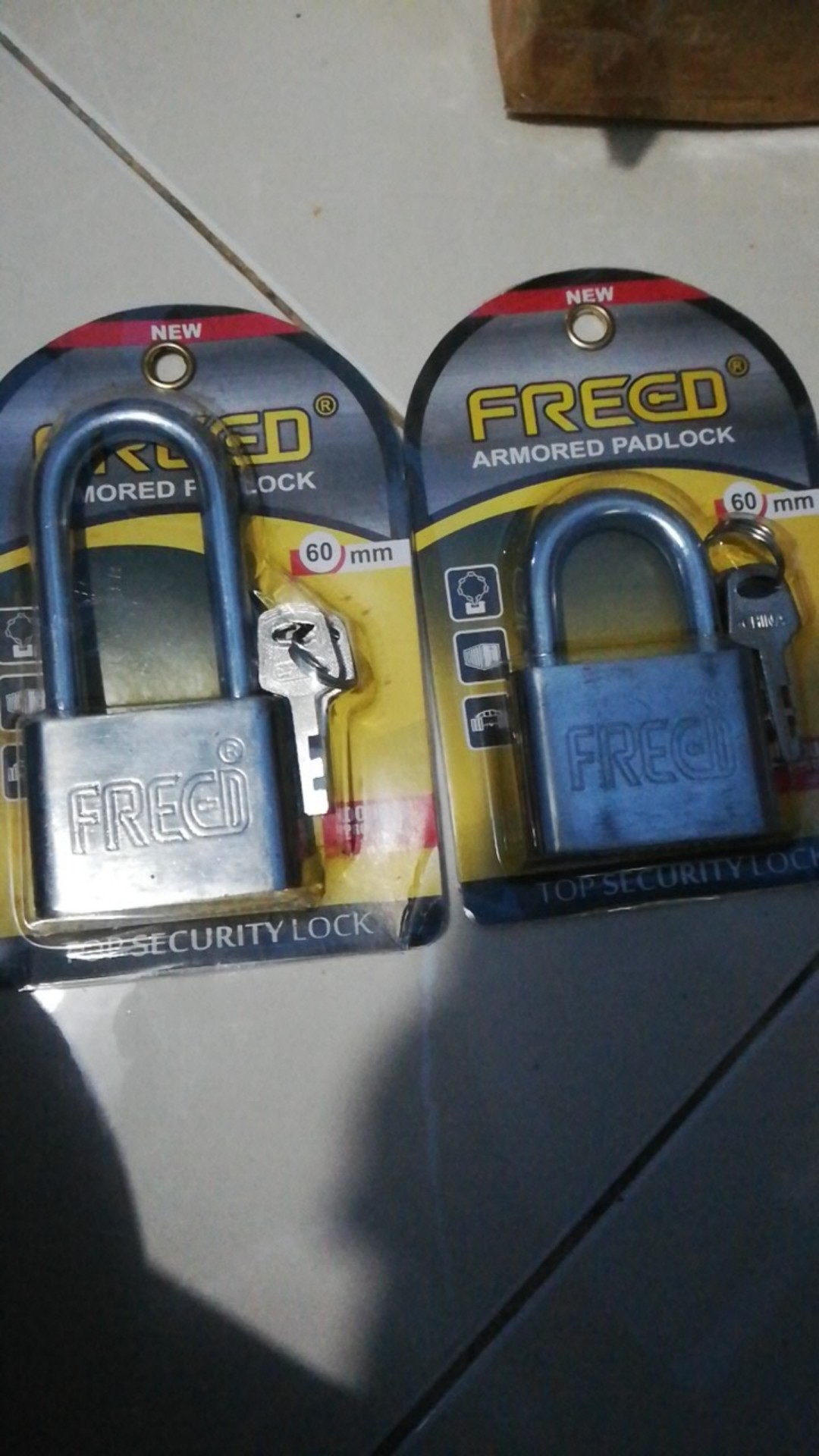 1 Pc | Gembok Nekel Freed 30 / 40 / 50 / 60mm / Leher Panjang / Pintu Rumah / Industri / Padlock