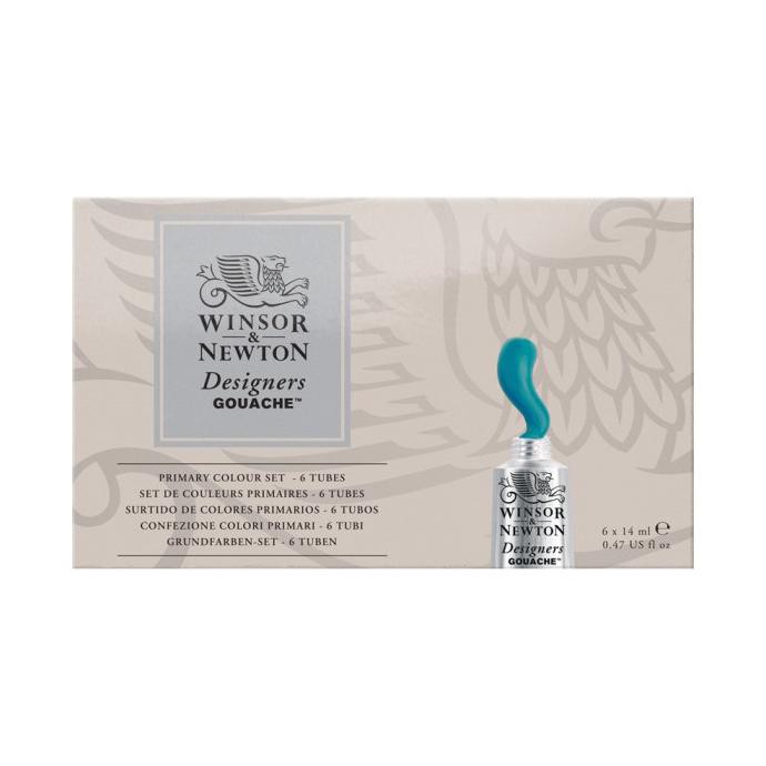 

Winsor & Newton Designers Gouache Primary Colour Set 6 Tubes