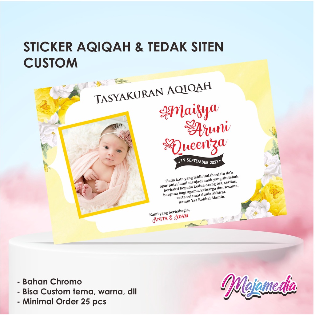 

STIKER AQIQAH TEDAK SITEN CUSTOM