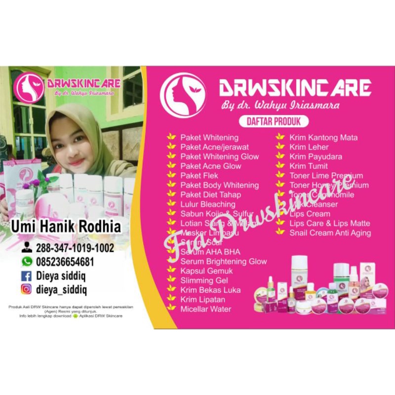 Banner drwskincare/banner custom/ Spanduk custom