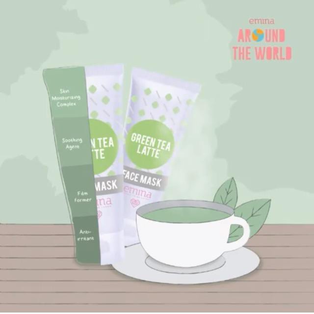 EMINA FACE MASK GREEN TEA LATTE 60ML ORIGINAL