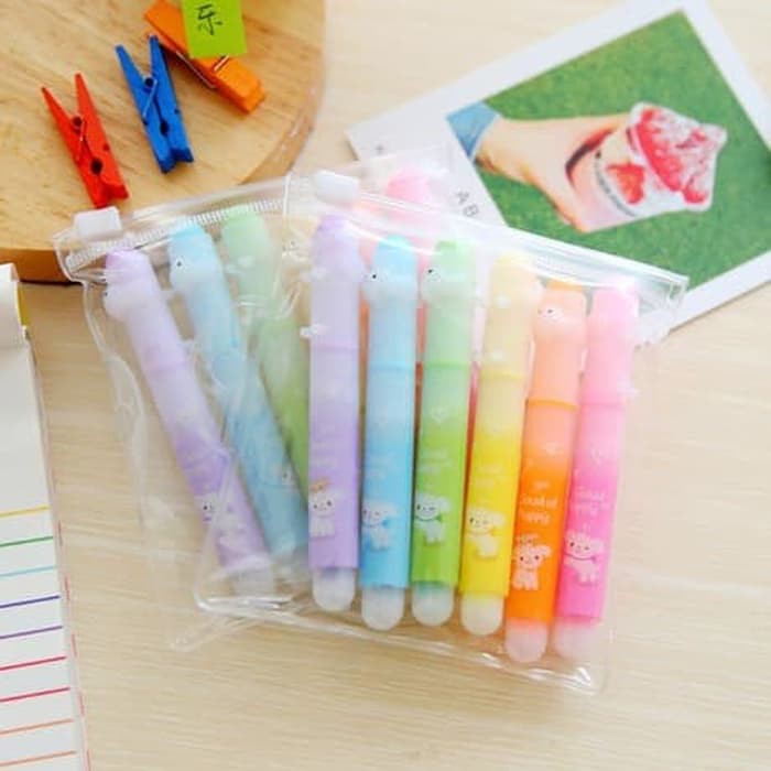 

J2 - Pen marker set isi 6 cloud puppy / highlighter ja