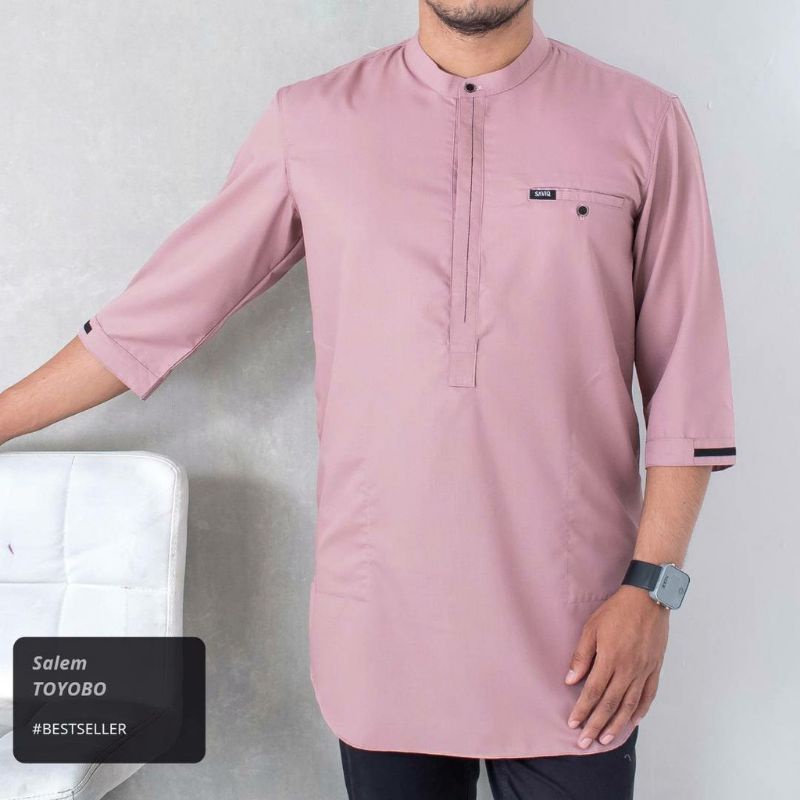 Baju koko kurta lengan 3/4 bahan adem dari bahan TOYOBO dan model TERBARU