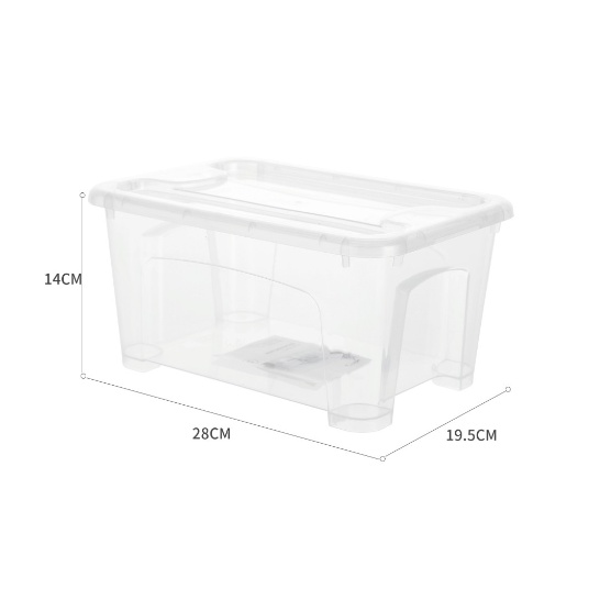 MINISO Kotak Penyimpanan Classic Storage Box 5L Kecil Serbaguna Multifungsi Transparan Plastik Premium