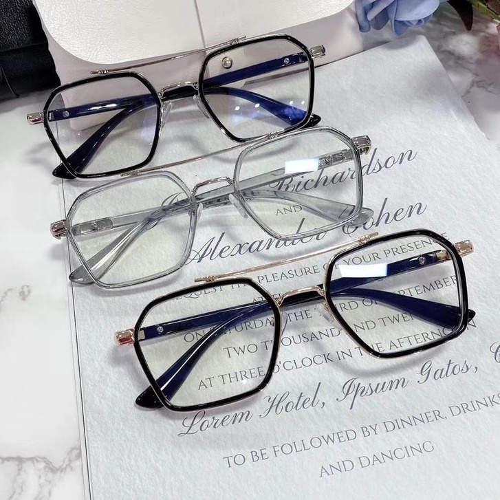 Kacamata Photochromic Anti Radiasi Grade - 50-600 2 in 1 Untuk Pria / Wanita