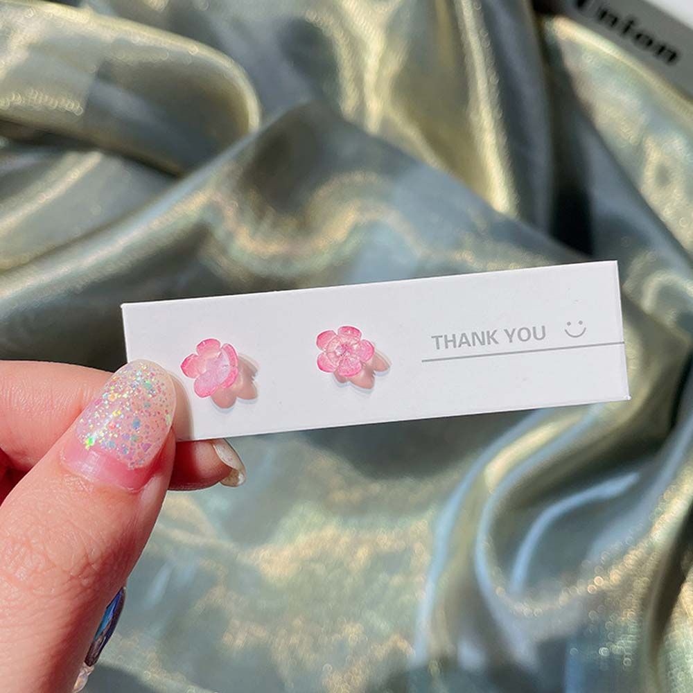 Needway  Geometric Resin Stud Earrings Simple Fashion Jewelry Flower Earrings Women Small Korean Personality Lotus Girls Acrylic