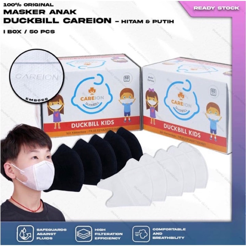 Masker Duckbill Anak Careion 3ply isi 50pcs