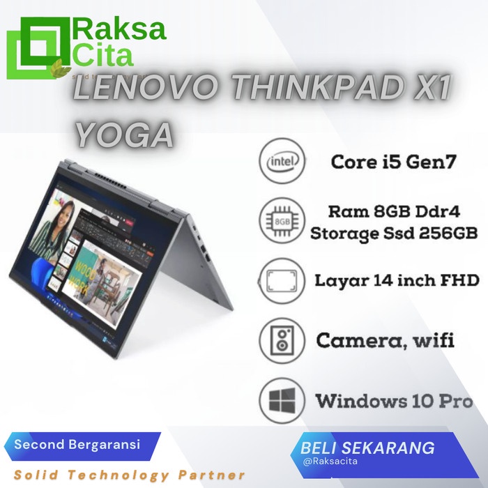 Lenovo Thinkpad X1 Yoga Core i5 Gen7 Ram 8GB Ssd 256GB Touchscreen