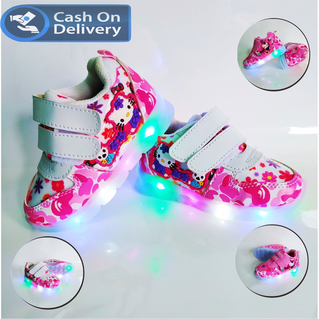 SEPATU LED PEREMPUAN MOTIF HELLO KITTY