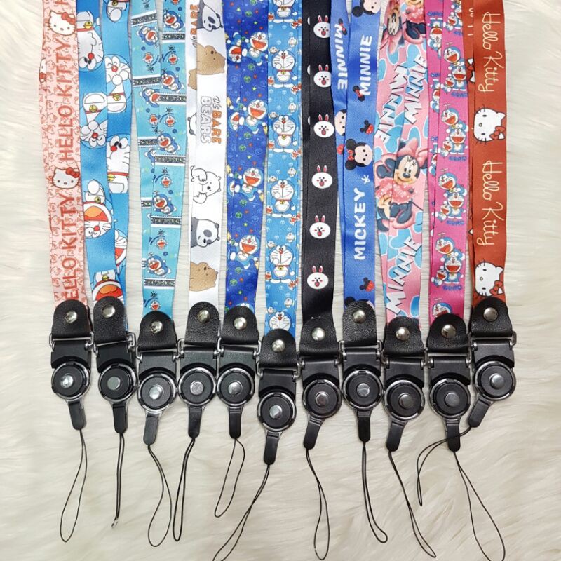 TERLARIS!! TALI/GANTUNGAN KARAKTER 7 MOTIF DORAEMON/HELLO KITTY/STITCH/BARE BEAR/HP/KARTU NAMA/KUNCI