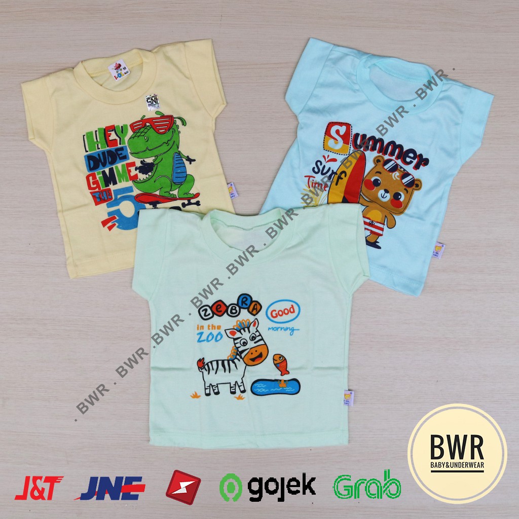 Kaos Oblong IOL MOTIF SABLON / Kaos Anak Baby Lengan Pendek Baju Bayi Atasan Bayi Pilih Warna | Bwr