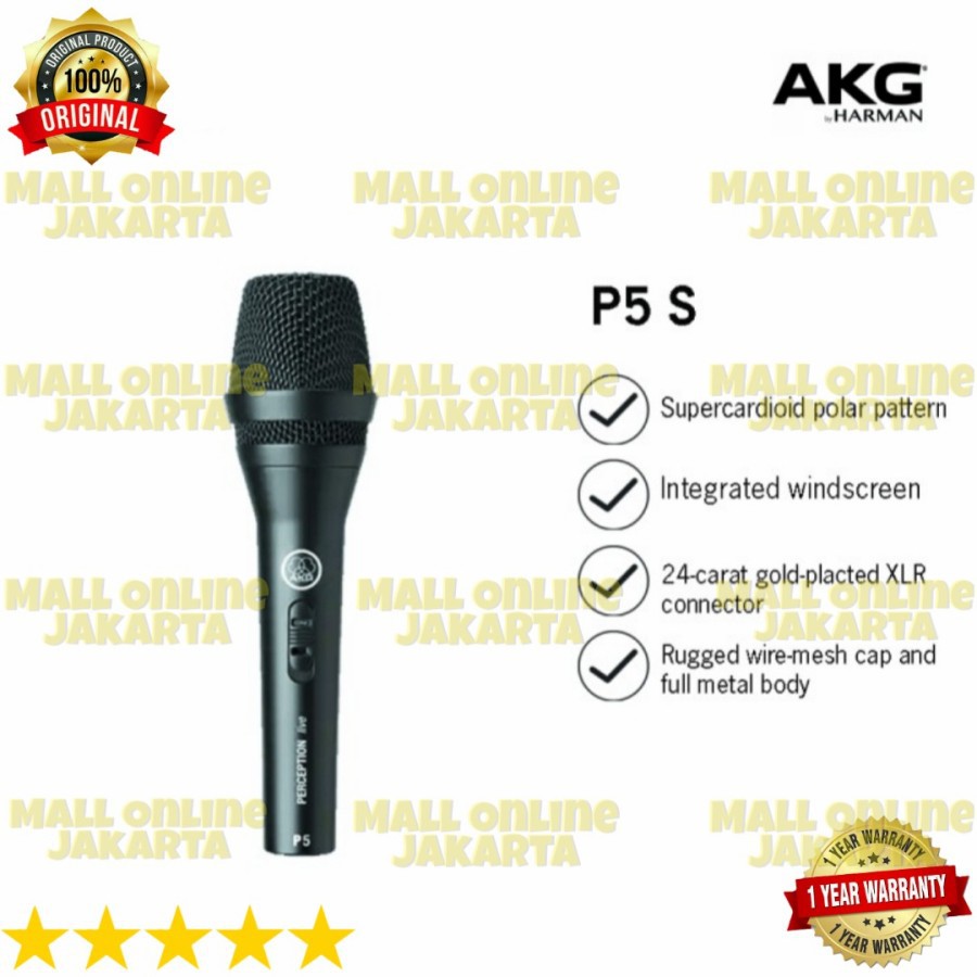 Mic Akg P5s Original Mic kabel P5 Microphone cable harman p 5s
