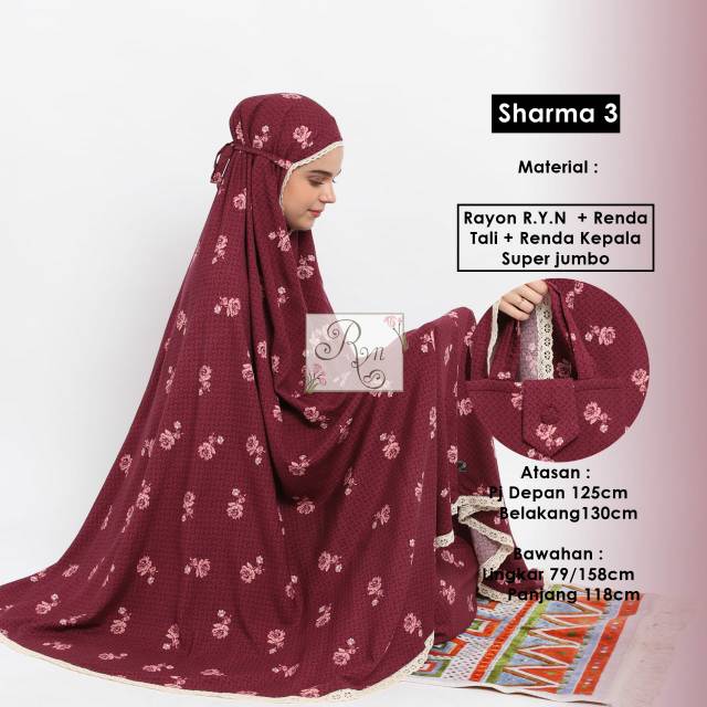 Sharma Mukena Rhayanh (Renda full tanpa karet)