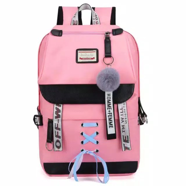 RR AVOCADO VS AYUMI - Tas Sekolah SD SMP SMA Ransel Backpack Fashion Pria Wanita-AVOCADO PINK
