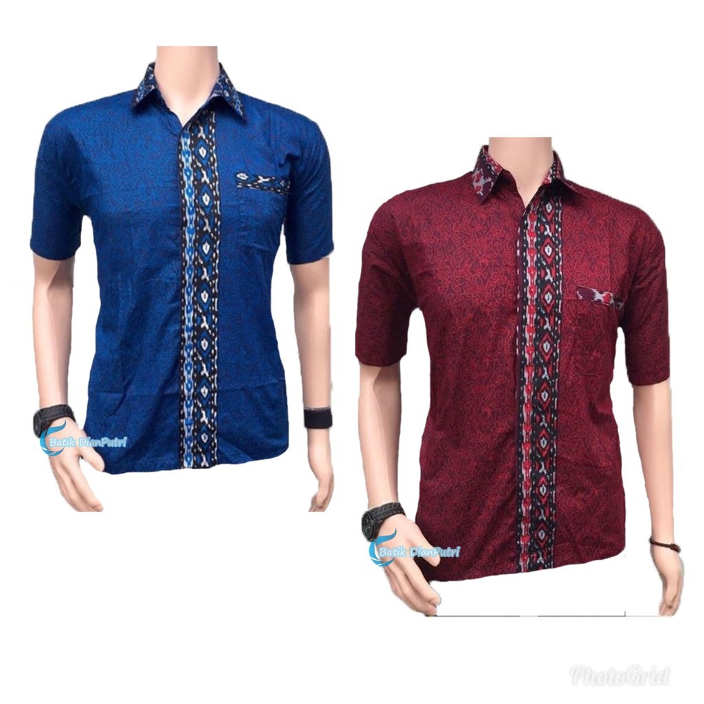 Batik Solo YY KEMEJA BATIK PRIA MOTIF MEGA MENDUNG TORAJA Baju Murah YYI