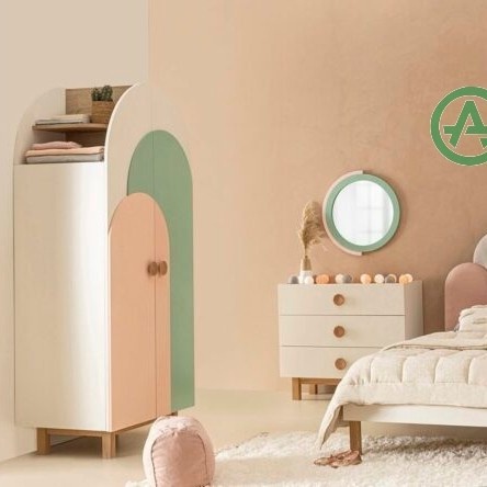 Set Kamar Tidur Anak Perempuan Petite - Kayu Mahoni