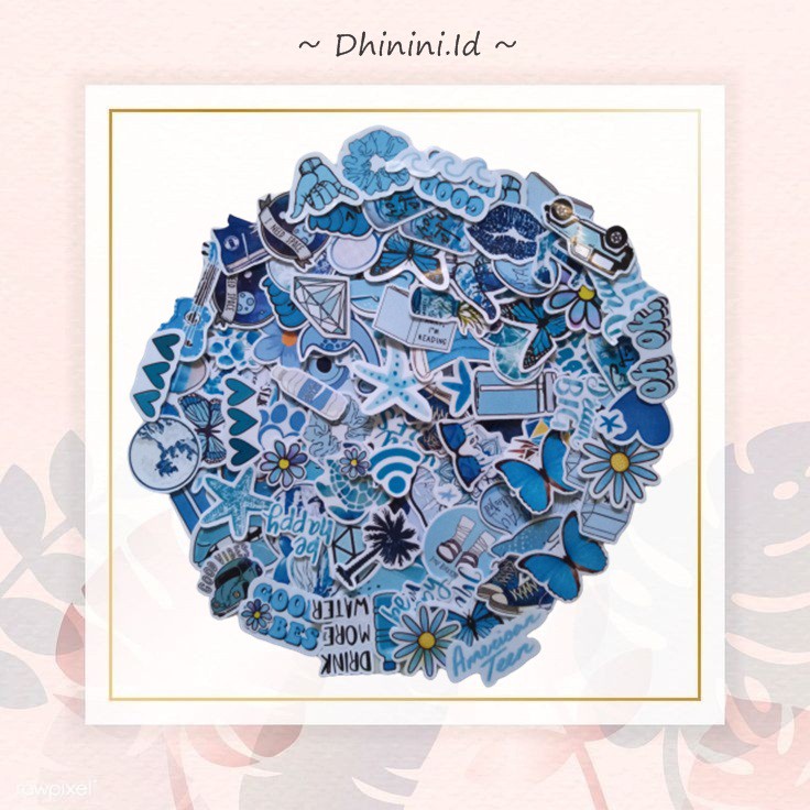 

STIKER TUMBLR (BLUE) Aesthetic GLOSSY + LAMINASI 35++