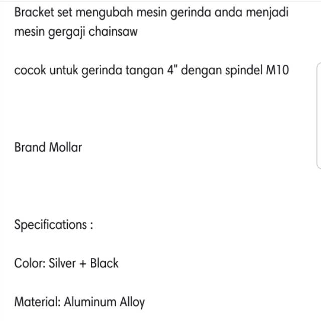 ADAPTER CONVERTER CHAINSAW MESIN GERINDA JADI MESIN GERGAJI CHAIN SAW