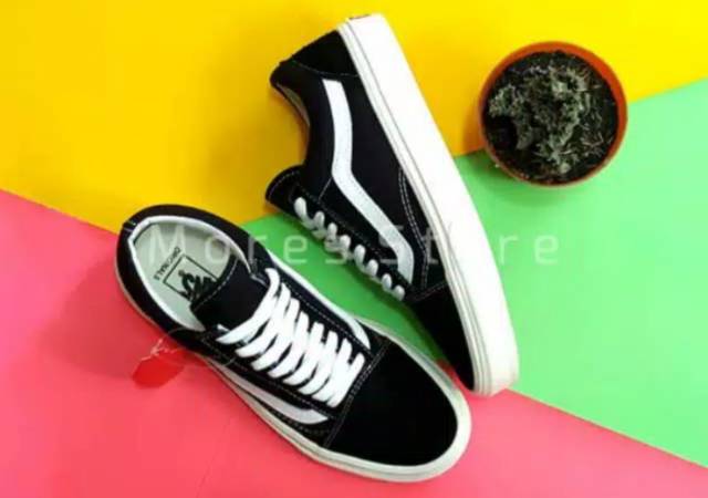 SEPATU43 VANS AUTHENTIC FULL BLACK HITAM COKLAT OLDSKOOL ERA SK8