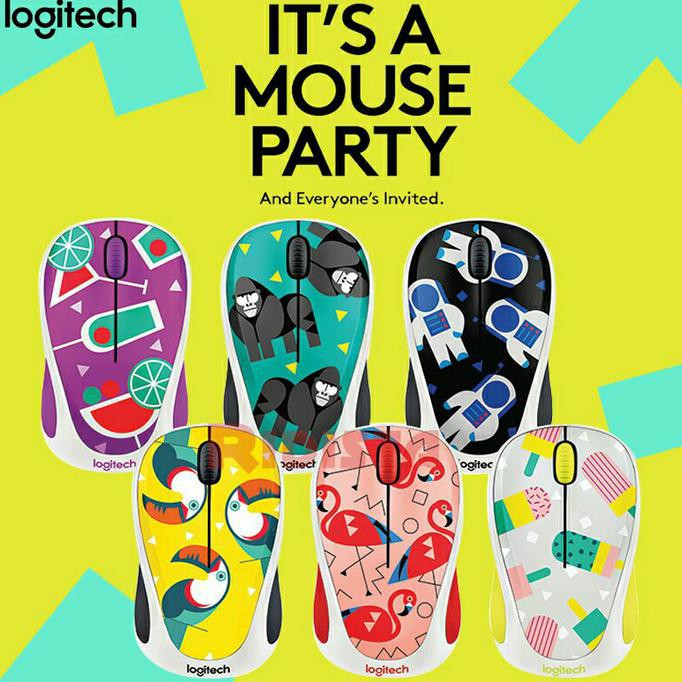 Mouse Wireless Logitech M238 Party Collection Original Resmi M 238