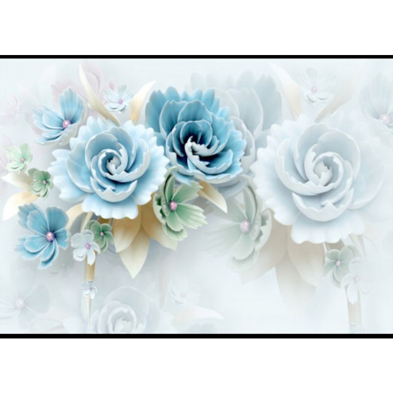 Wallpaper 3D Custom Motif Bunga