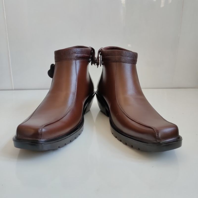 MANDIENS - Sepatu Boots Kulit Asli Medali K164.CKLT - Sepatu Kulit Pdh Tni Polri Jenggel Koboi - Sepatui Satpasm Security