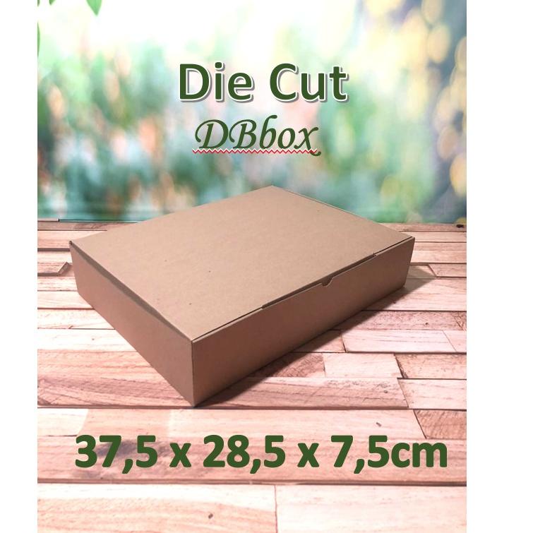 

New - 10 pcs Kardus 37,5 x 28,5 x 7,5 cmDie Cut kotak aksesoris-dll model box pizza
