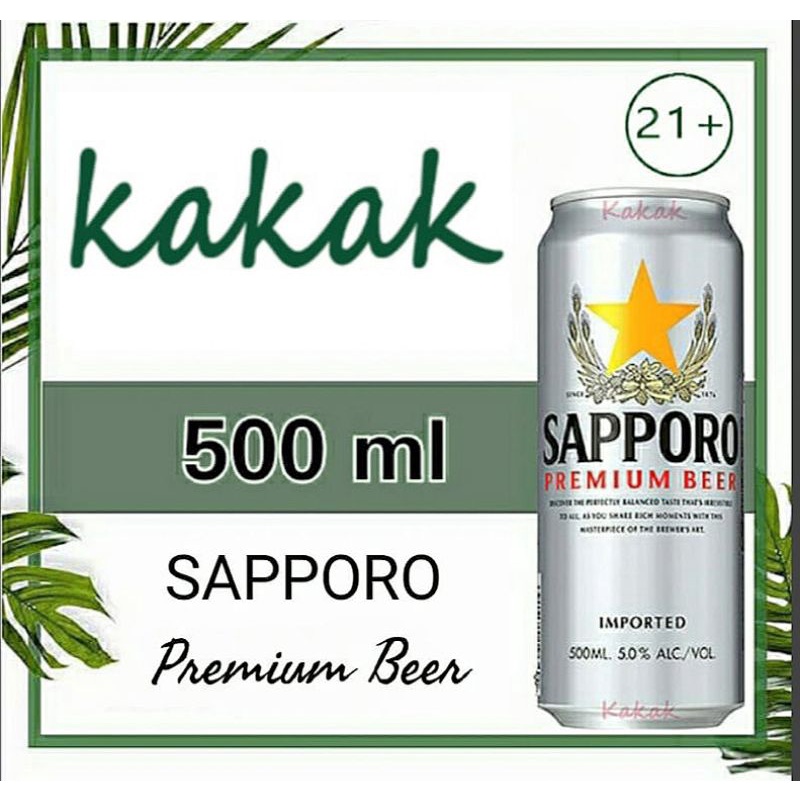 Sapporo beer Sapporo bir Sapporo premium beer 500ml 24can Beer Jepang Beers import 500ml 24 kaleng per box