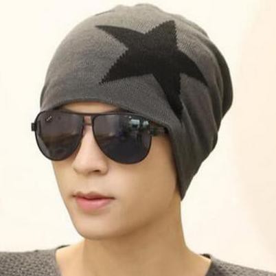 29F6 TOPI KUPLUK RAJUT BEANIE PRIA WANITA KEREN POLOS IMPOR -KUPLUK BINTANG - ABU-ABU ME87